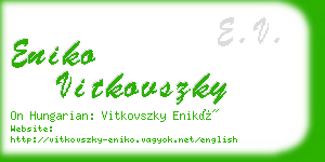 eniko vitkovszky business card